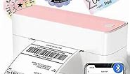 Phomemo Bluetooth Thermal Label Printer 4x6, Wireless Shipping Label Printer for Small Business and Packages for Phone&Pad&PC, Pink Thermal Label Printer for Shopify, Amazon, Etsy, UPS, FedEx