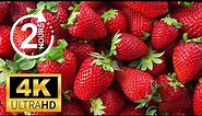 Strawberry Fruits 4K Wallpaper For PC (No Sound), perfect for studying, meditation, working, 2 Hours