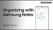 How to personalize and organize Samsung Notes on your Galaxy Note20 | Samsung US