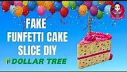Fake Bake Funfetti Cake Slice - Dollar Tree