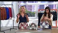 Dooney & Bourke Coated Cotton Plaid Zip Zip Satchel on QVC