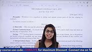 Complete Indian Contract Act, 1872 by Shrimee Srivastava | Section 1-238 | State Judiciary Exam