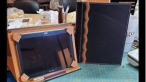 Making a leather tablet case with notepad and kickstand