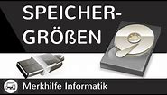 Speichergrößen - KByte, MByte, TByte in Byte umrechnen einfach erklärt #MerkShort