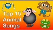 TOP 15 ANIMAL SONGS | Compilation | Nursery Rhymes TV | English Songs For Kids