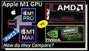 Apple M1 to M1 Max GPU Comparison - How do they Compare to GPUs from AMD and nVidia? 14" MBP Part 5