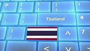 Flag of Thailand on the Buttons on Keyboard With Country Name