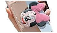 Threesee for iPhone 12 Pro Max Case,Puppy Mickey Minnie Mouse Cute Cartoon Card Bag Oblique Straddle Rope Soft TPU Women Girls Kids Protective Phone Case for iPhone 12 Pro Max 6.7 inch,Minnie Mouse