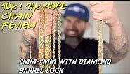 Rope Chain Sizing Guide | 2mm-7mm | Daniel Jewelry Inc