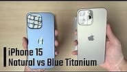 iPhone 15 Pro Max Color Comparison - Natural vs Blue Titanium