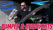 Honda Prelude headlight and bumper removed | Saving good parts