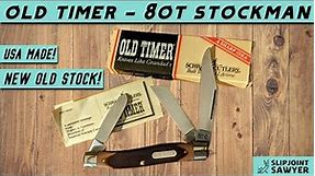 Old Timer 8OT Senior Stockman Pocket Knife. USA Made, New Old Stock, Perfect Condition A Must See!
