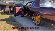 1986 Buick Regal with Candy Paint on Gold 24s Rucci Wheels