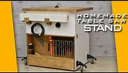 How To Make A Table Saw Stand for the Homemade table saw / Plans Available
