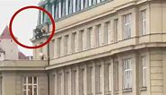 Prague: Dramatic video from city shows people leaping from building ledge