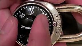 How to Unlock/Open a Master Lock