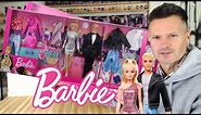 Barbie and Ken Dolls with 5 Outfits for Each Mattel Unboxing Review GHT40