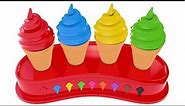 Learn Colors with 3D Soft Ice Cream for Children - Colours for Kids to Learn