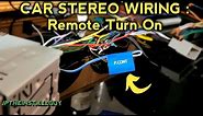 car stereo wiring remote turn on and power antenna