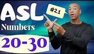 Asl numbers 20-30: The Correct Way | ASL for beginners | American Sign Language | Signing Time