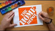 How to draw The Home Depot logo