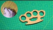 【DIY】How to Make a Brass knuckles from Cardboard (Kraft Paper)