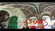 360 / VR ( 4k ) Old Royal Palace with Vladislav Hall inside Prague Castle - Prague, Czech Republic