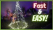 How to Make an Outdoor Christmas Tree Out of Lights!