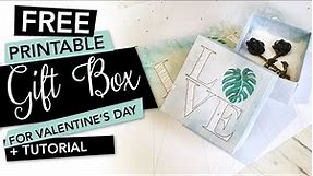 FREE Printable Valentine's Day Gift Box | FREEBIE