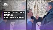 Israeli settlers assault Christian abbot in Jerusalem verbally and physically