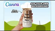 16oz Libbey Clear Glass Canva Mock Up | Add Your Own Background