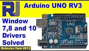 Arduino UNO and Mega Windows 7, 8, 10 USB driver Solved