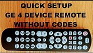How to Program GE Universal Remote 40081 with TV by Auto Code Search Method