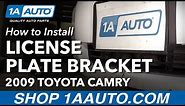 How to Install Missing Front License Plate Bracket 07-09 Toyota Camry