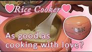 Pink Rice Cooker Heart Shape Amazon Review Unboxing Cooking Jasmine Rice First Impression and Tips