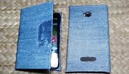 How to Make Mobile Phone Flip Cover with Jeans | Dry Mobile Flip Cover | PS Homemade Projects