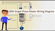 220V Single Phase Motor Wiring Diagram | Single motor connection | Motor Connection