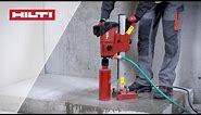 HOW TO use Hilti DD 120 diamond coring tool for wet drilling into concrete