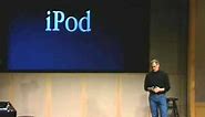 Steve Jobs announcing the first iPod in 2001