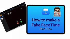 Keynote Tips: How to make a Fake Facetime Call (iPad Tutorial 2020)