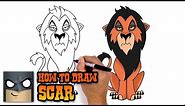 HOW TO DRAW SCAR | THE LION KING | STEP BY STEP