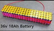 How to Make 36v 18Ah Li-ion Battery Pack For Electric Bike