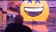 man gets jump scared by an emoji