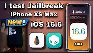 I test Jailbreak iPhone XS Max iOS 16.6 with Palera1n / No use USB for Windows