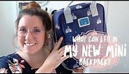 WHAT CAN I FIT IN MY NEW MINI LOUNGEFLY CANVAS BACKPACK? | Packing for a Disney Travel Day | Review