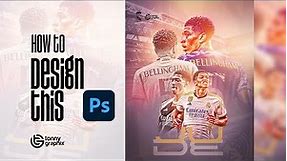 How To Create Professional Football Poster in Adobe Photoshop - Jude Bellingham Real Madrid