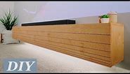 How To Build a Floating Media Console w/ Undermount LED's | DIY Woodworking