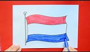 How to draw the National Flag of The Netherlands