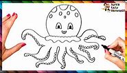 How To Draw An Octopus Step By Step 🐙 Octopus Drawing Easy