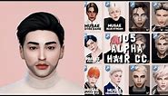 The Sims 4 | 105 ALPHA MALE HAIR CC FINDS | + CC Links | Showcase | #1